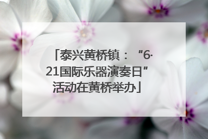 泰兴黄桥镇：“6·21国际乐器演奏日”活动在黄桥举办