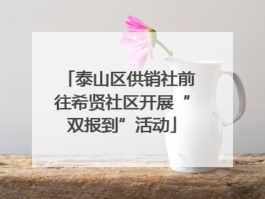 泰山区供销社前往希贤社区开展“双报到”活动