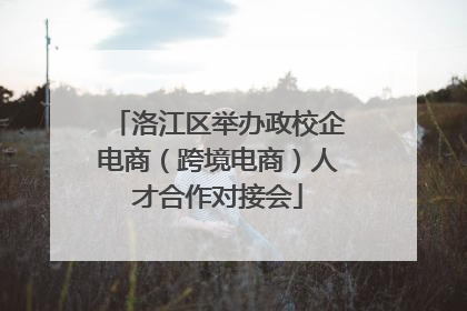 洛江区举办政校企电商（跨境电商）人才合作对接会
