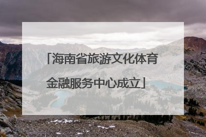 海南省旅游文化体育金融服务中心成立