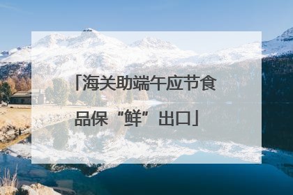 海关助端午应节食品保“鲜”出口