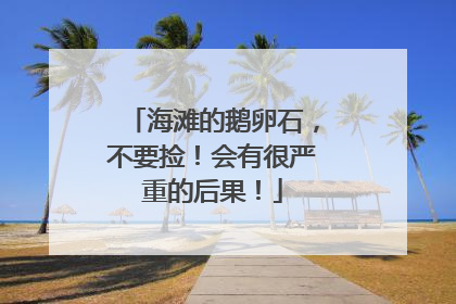 海滩的鹅卵石，不要捡！会有很严重的后果！