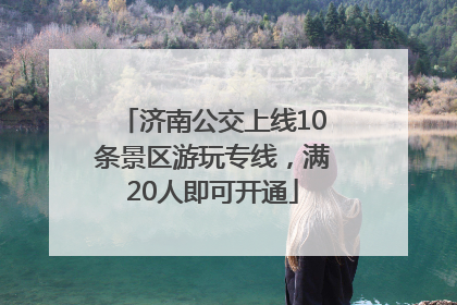 济南公交上线10条景区游玩专线，满20人即可开通