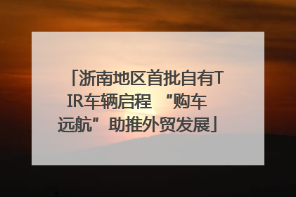 浙南地区首批自有TIR车辆启程 “购车远航”助推外贸发展