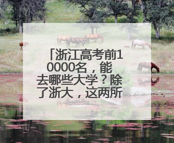浙江高考前10000名，能去哪些大学？除了浙大，这两所高校录取人数也不少