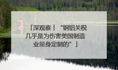 深观察丨“钢铝关税几乎是为伤害美国制造业量身定制的”