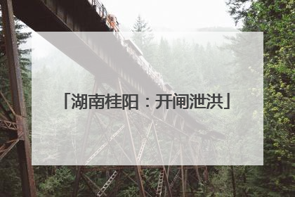 湖南桂阳：开闸泄洪