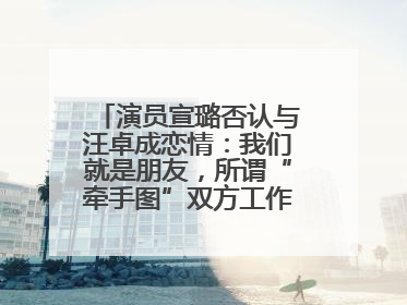 演员宣璐否认与汪卓成恋情：我们就是朋友，所谓“牵手图”双方工作人员均在场