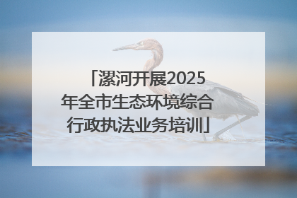 漯河开展2025年全市生态环境综合行政执法业务培训