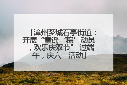 漳州芗城石亭街道：开展“童谣‘粽’动员，欢乐庆双节” 过端午，庆六一活动