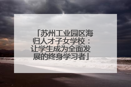 苏州工业园区海归人才子女学校：让学生成为全面发展的终身学习者