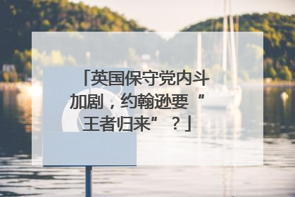 英国保守党内斗加剧，约翰逊要“王者归来”？