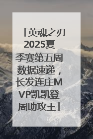 英魂之刃2025夏季赛第五周数据速递，长发连庄MVP凯凯登周助攻王