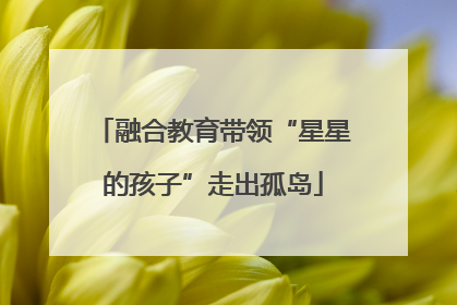 融合教育带领“星星的孩子”走出孤岛