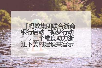 蚂蚁集团联合浙商银行启动“栀梦行动”，三个维度助力浙江下姜村建设共富示范区示范点