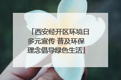 西安经开区环境日多元宣传 普及环保理念倡导绿色生活