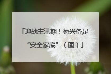 迎战主汛期！德兴备足“安全家底”（图）