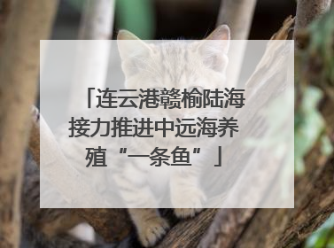 连云港赣榆陆海接力推进中远海养殖“一条鱼”