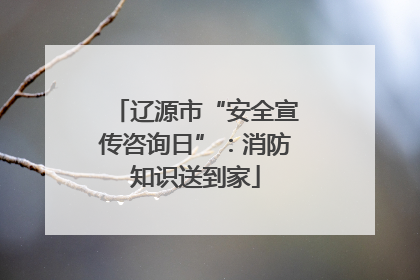 辽源市“安全宣传咨询日”：消防知识送到家