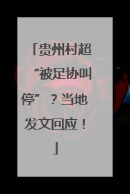 贵州村超“被足协叫停”？当地发文回应！
