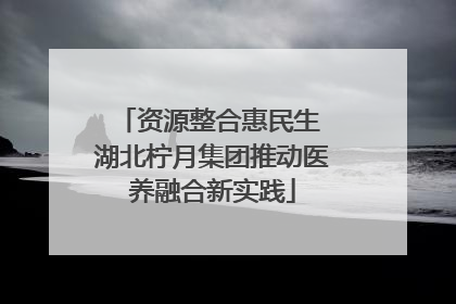 资源整合惠民生 湖北柠月集团推动医养融合新实践