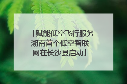 赋能低空飞行服务 湖南首个低空智联网在长沙县启动