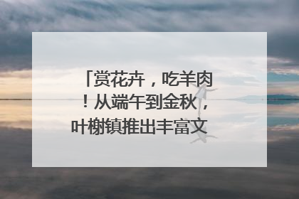 赏花卉，吃羊肉！从端午到金秋，叶榭镇推出丰富文旅活动邀您爽玩