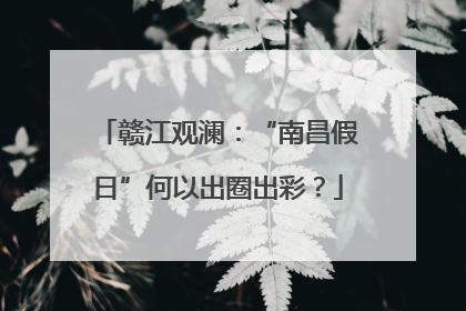 赣江观澜：“南昌假日”何以出圈出彩？