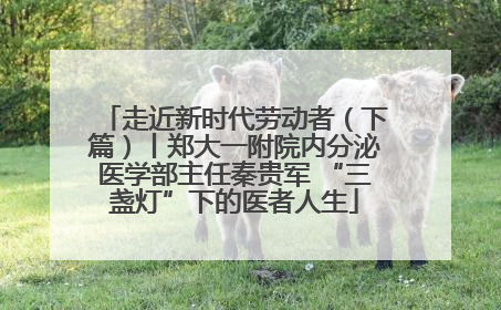走近新时代劳动者（下篇）丨郑大一附院内分泌医学部主任秦贵军 “三盏灯”下的医者人生