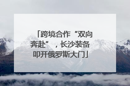 跨境合作“双向奔赴”，长沙装备叩开俄罗斯大门