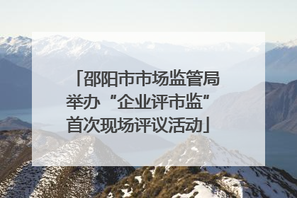 邵阳市市场监管局举办“企业评市监”首次现场评议活动
