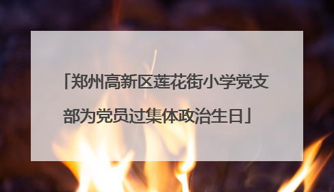 郑州高新区莲花街小学党支部为党员过集体政治生日