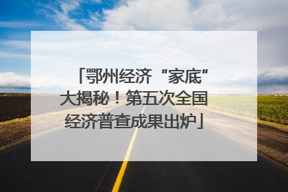 鄂州经济“家底”大揭秘！第五次全国经济普查成果出炉