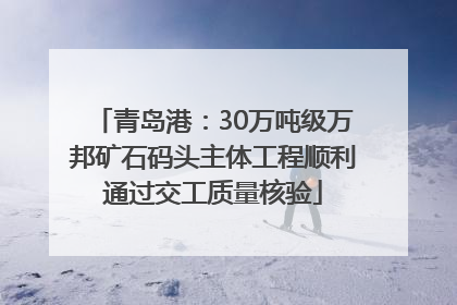 青岛港：30万吨级万邦矿石码头主体工程顺利通过交工质量核验