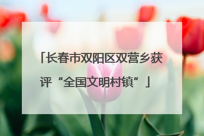 长春市双阳区双营乡获评“全国文明村镇”