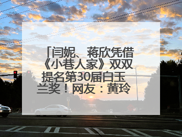 闫妮、蒋欣凭借《小巷人家》双双提名第30届白玉兰奖！网友：黄玲宋莹又相遇了
