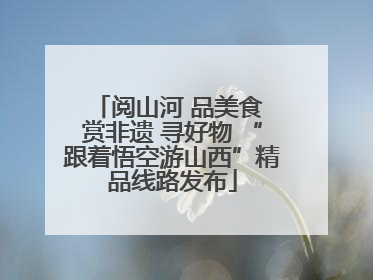 阅山河 品美食 赏非遗 寻好物 “跟着悟空游山西”精品线路发布