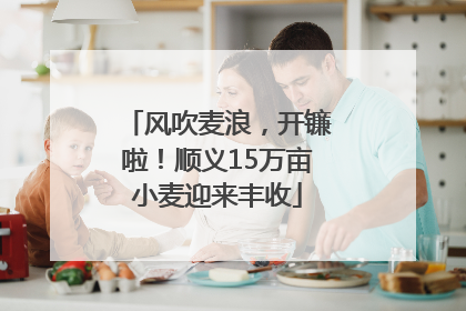 风吹麦浪，开镰啦！顺义15万亩小麦迎来丰收