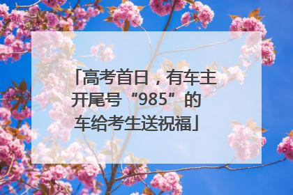 高考首日，有车主开尾号“985”的车给考生送祝福