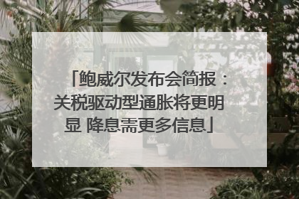 鲍威尔发布会简报：关税驱动型通胀将更明显 降息需更多信息