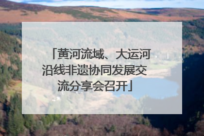 黄河流域、大运河沿线非遗协同发展交流分享会召开