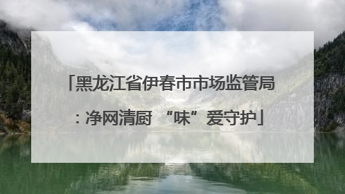 黑龙江省伊春市市场监管局：净网清厨 “味”爱守护