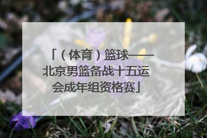（体育）篮球——北京男篮备战十五运会成年组资格赛