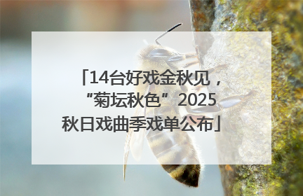 14台好戏金秋见，“菊坛秋色”2025秋日戏曲季戏单公布