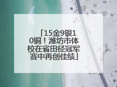 15金9银10铜！潍坊市体校在省田径冠军赛中再创佳绩
