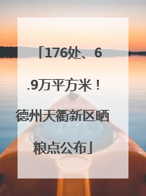 176处、6.9万平方米！德州天衢新区晒粮点公布