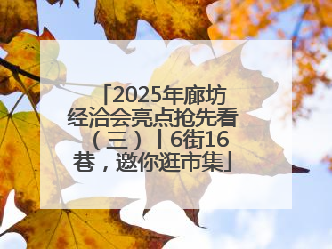 2025年廊坊经洽会亮点抢先看（三）丨6街16巷，邀你逛市集