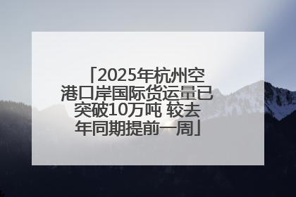 2025年杭州空港口岸国际货运量已突破10万吨 较去年同期提前一周