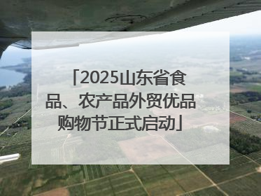 2025山东省食品、农产品外贸优品购物节正式启动
