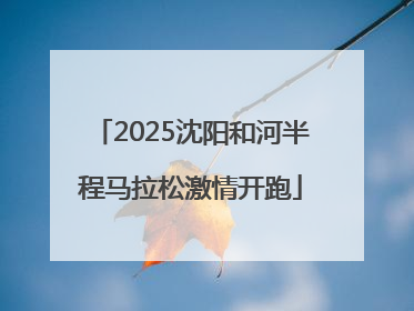 2025沈阳和河半程马拉松激情开跑